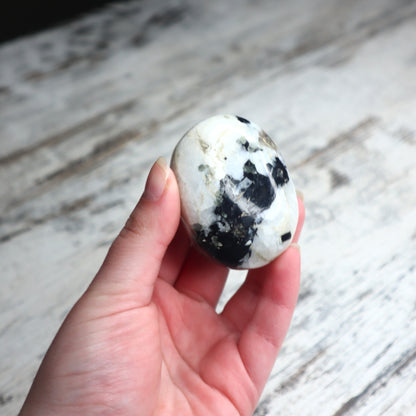 Rainbow Moonstone Palm Stone | Intuition, Emotional Balance & New Beginnings