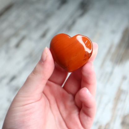 Red Jasper Mini Heart | Strength, Courage &amp; Grounding