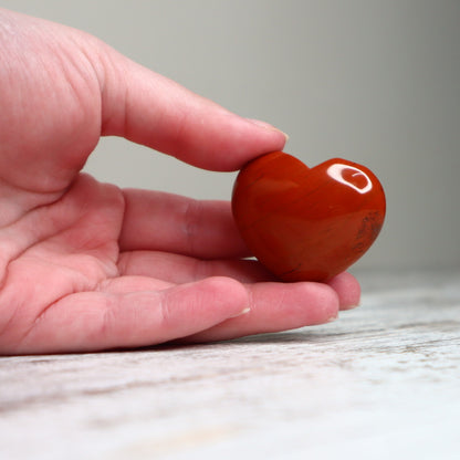 Red Jasper Mini Heart | Strength, Courage &amp; Grounding