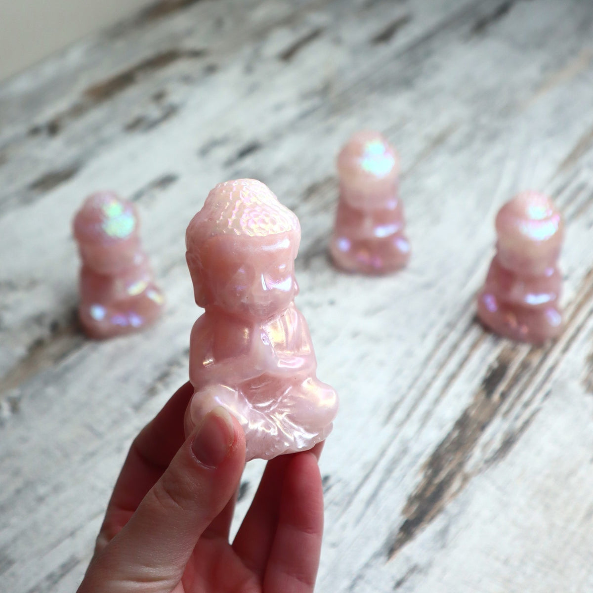 Rose Aura Buddha Carving | Unconditional Love, Peace &amp; Divine Serenity