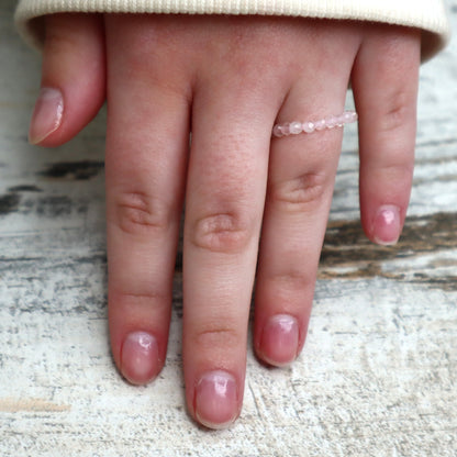 Rose Quartz Beaded Ring | Love, Self-Love &amp; Emotional Healing