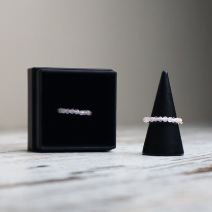 Rose Quartz Beaded Ring | Love, Self-Love &amp; Emotional Healing