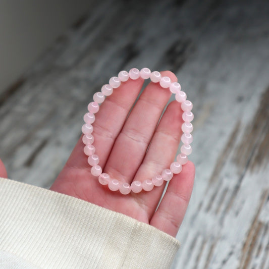 Rose Quartz Bead Bracelet | 6mm | Love, Self-Worth & Emotional Healing