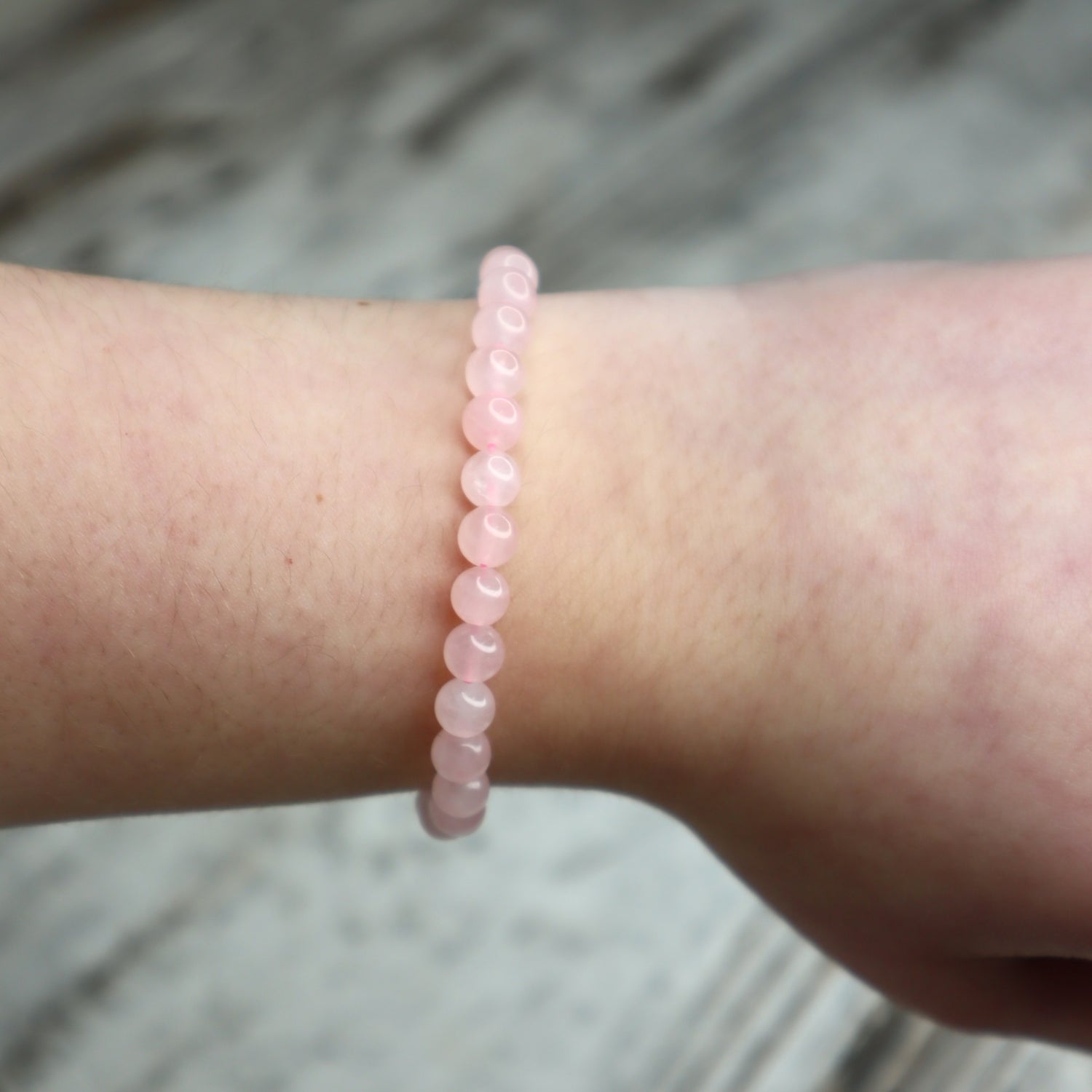 Rose Quartz Bead Bracelet | 6mm | Love, Self-Worth &amp; Emotional Healing