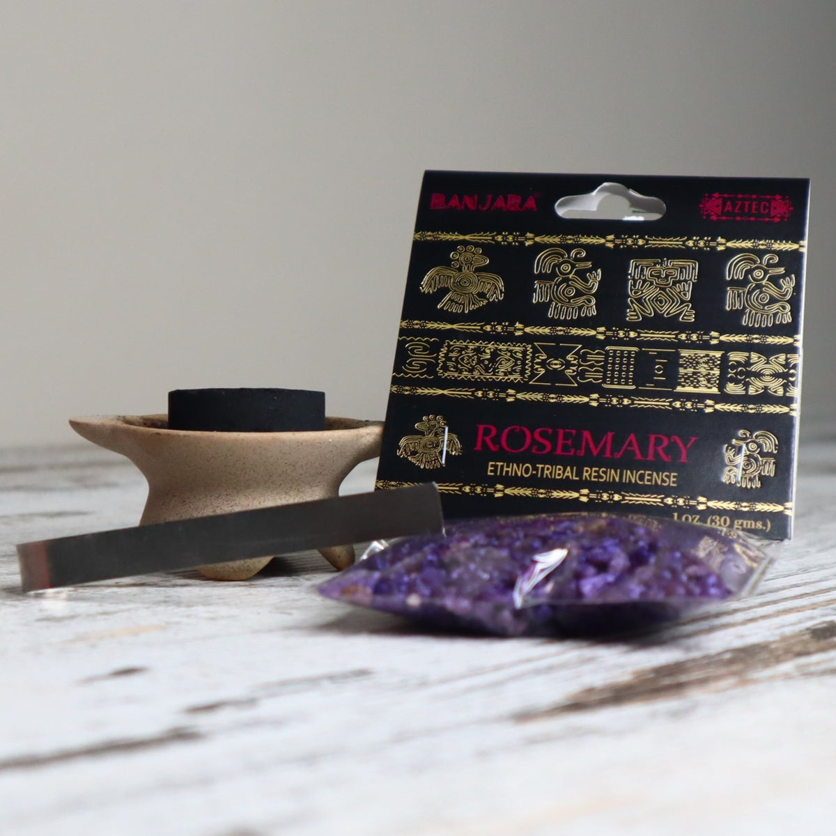Banjara Rosemary Resin Incense 30g | Cleansing, Clarity &amp; Protection