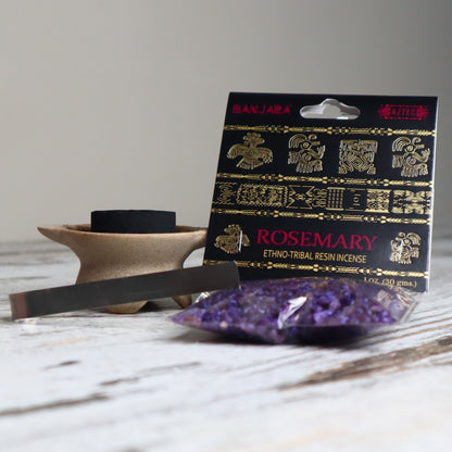 Banjara Rosemary Resin Incense 30g | Cleansing, Clarity &amp; Protection
