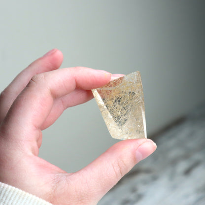 Golden Rutilated Quartz Mini Freeform | Manifestation, Focus & Positive Energy
