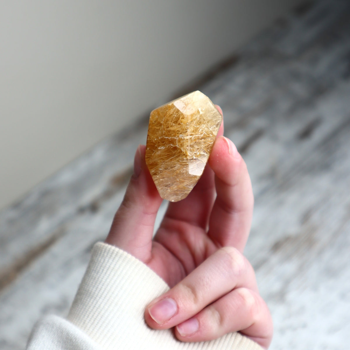 Golden Rutilated Quartz Mini Freeform | Confidence, Clarity &amp; Manifestation