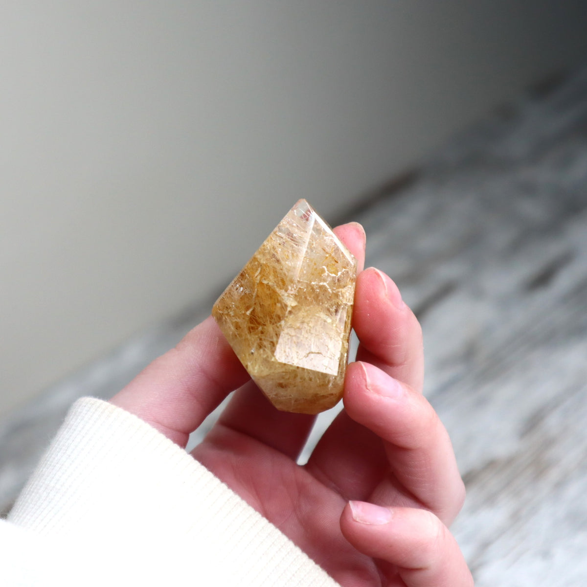 Golden Rutilated Quartz Mini Freeform | Confidence, Clarity &amp; Manifestation