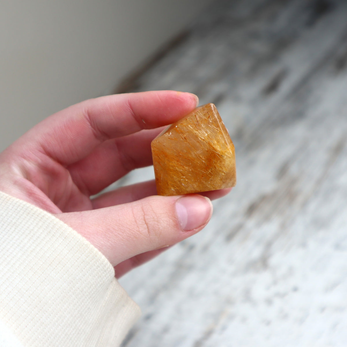 Golden Rutilated Quartz Mini Freeform | Motivation, Abundance &amp; Inner Strength
