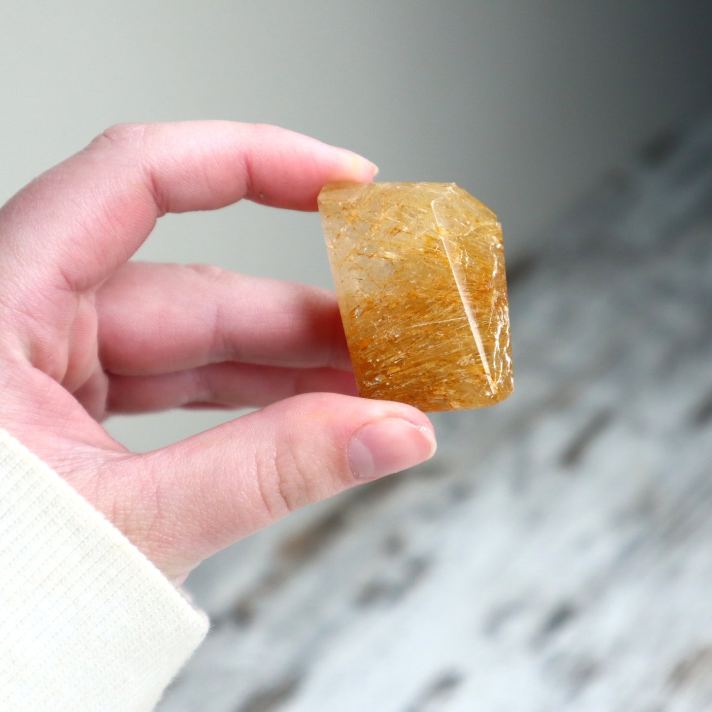 Golden Rutilated Quartz Mini Freeform | Prosperity, Confidence & Inspired Action