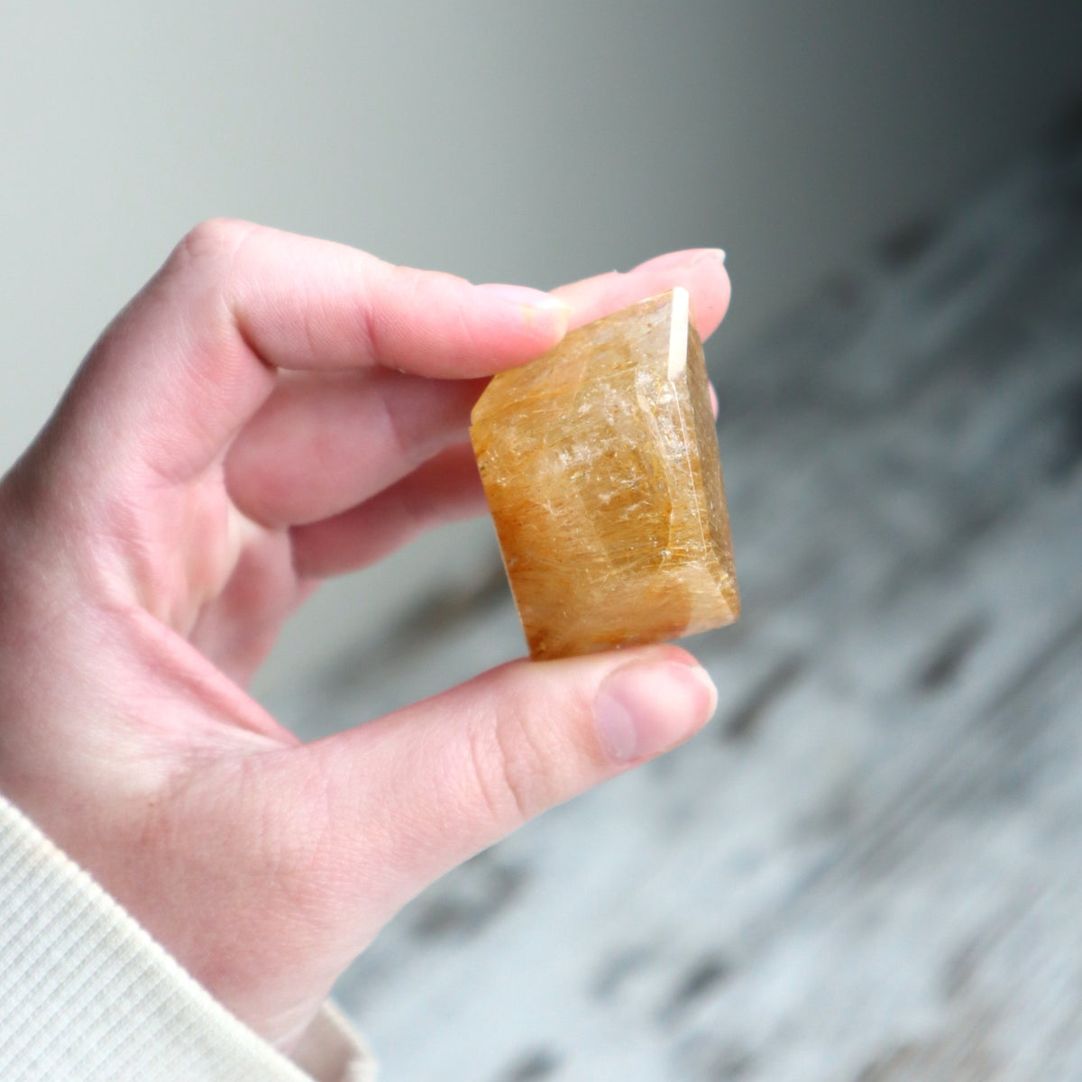 Golden Rutilated Quartz Mini Freeform | Prosperity, Confidence &amp; Inspired Action