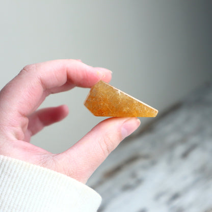 Golden Rutilated Quartz Mini Freeform | Clarity, Prosperity & Focused Intention