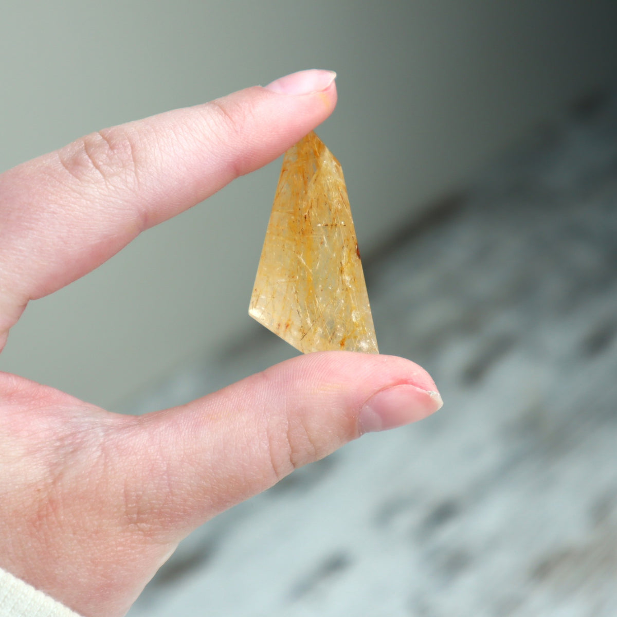 Golden Rutilated Quartz Mini Freeform | Clarity, Confidence &amp; Golden Light