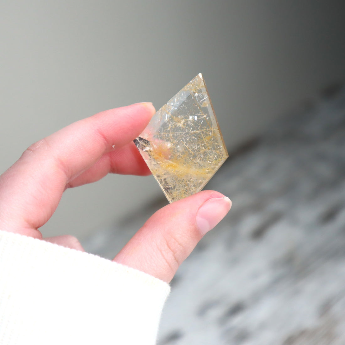 Golden Rutilated Quartz Mini Freeform | Vision, Focus &amp; Golden Opportunity