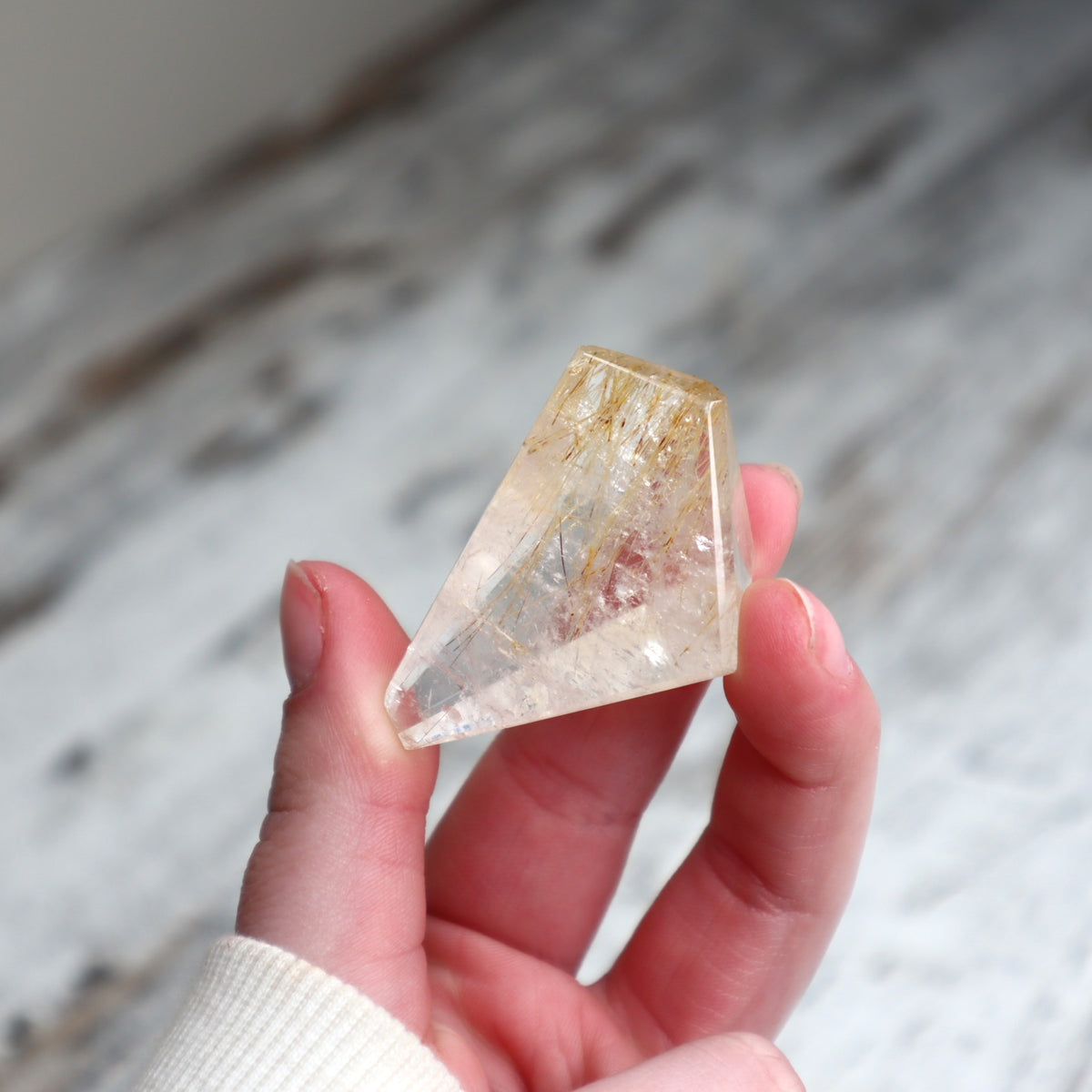 Golden Rutilated Quartz Mini Freeform | Clarity, Manifestation &amp; Inner Radiance