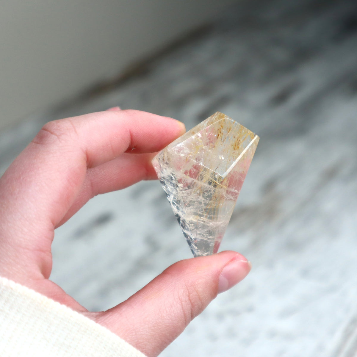 Golden Rutilated Quartz Mini Freeform | Clarity, Manifestation &amp; Inner Radiance