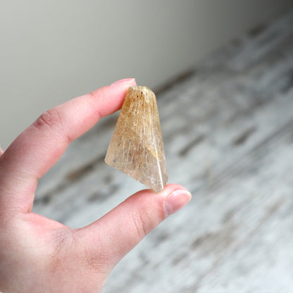 Golden Rutilated Quartz Mini Freeform | Prosperity, Inspired Action &amp; Personal Empowerment