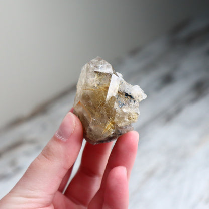 Golden Rutilated Quartz Raw | Abundance, Illumination & Empowerment