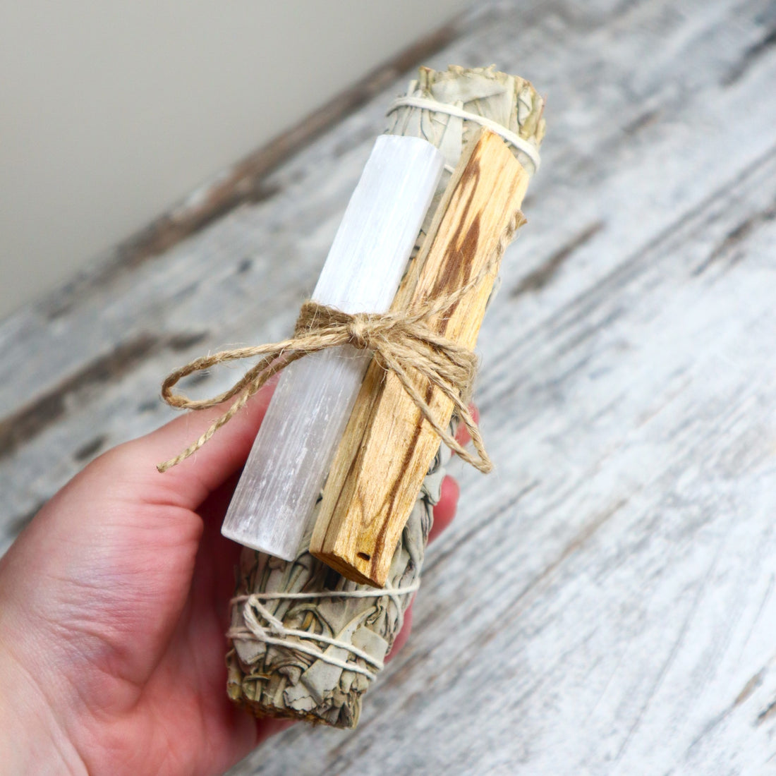Cleansing Ritual Bundle | Sage, Palo Santo &amp; Selenite