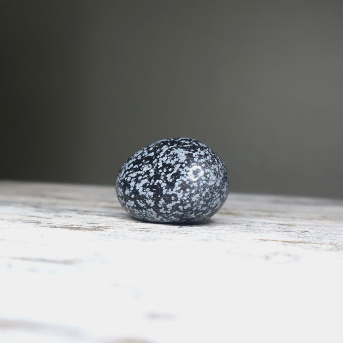 Snowflake Obsidian Palm Stone | Calm, Protection &amp; Inner Balance