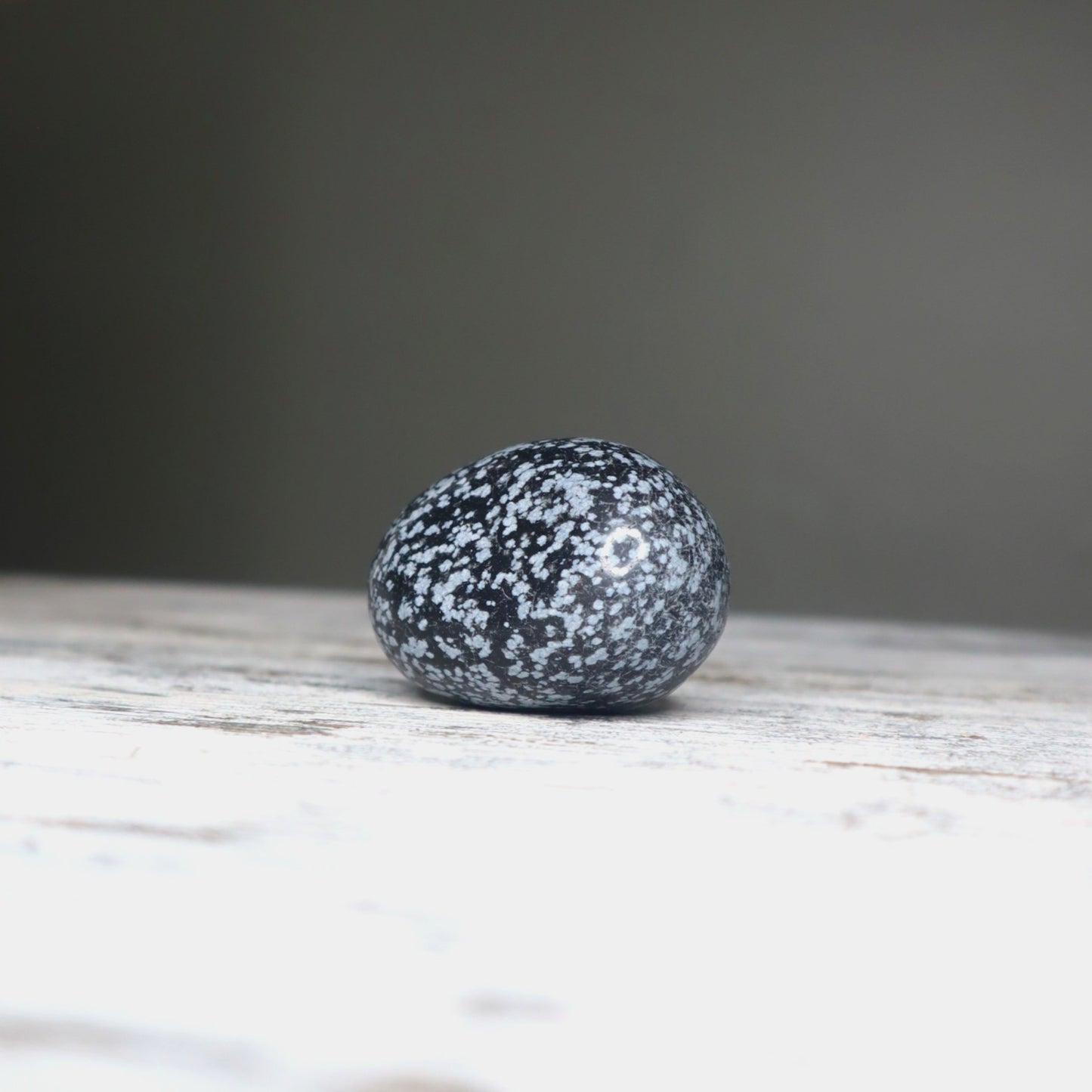 Snowflake Obsidian Palm Stone | Calm, Protection & Inner Balance