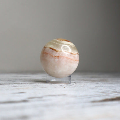 Banded Calcite Sphere | Gentle Renewal, Emotional Balance &amp; Inner Peace