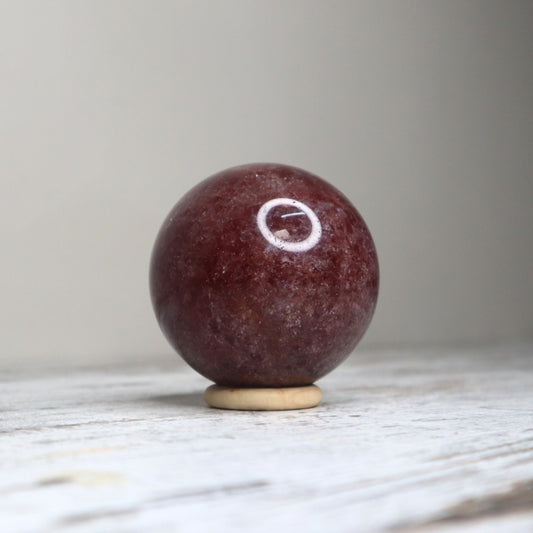 Strawberry Quartz Sphere | Love, Joy & Heart Activation