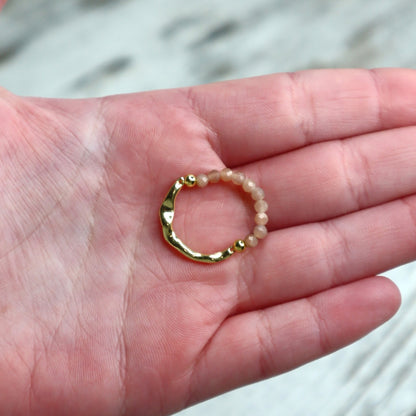 Sunstone Beaded Ring | Happiness, Confidence &amp; Abundance