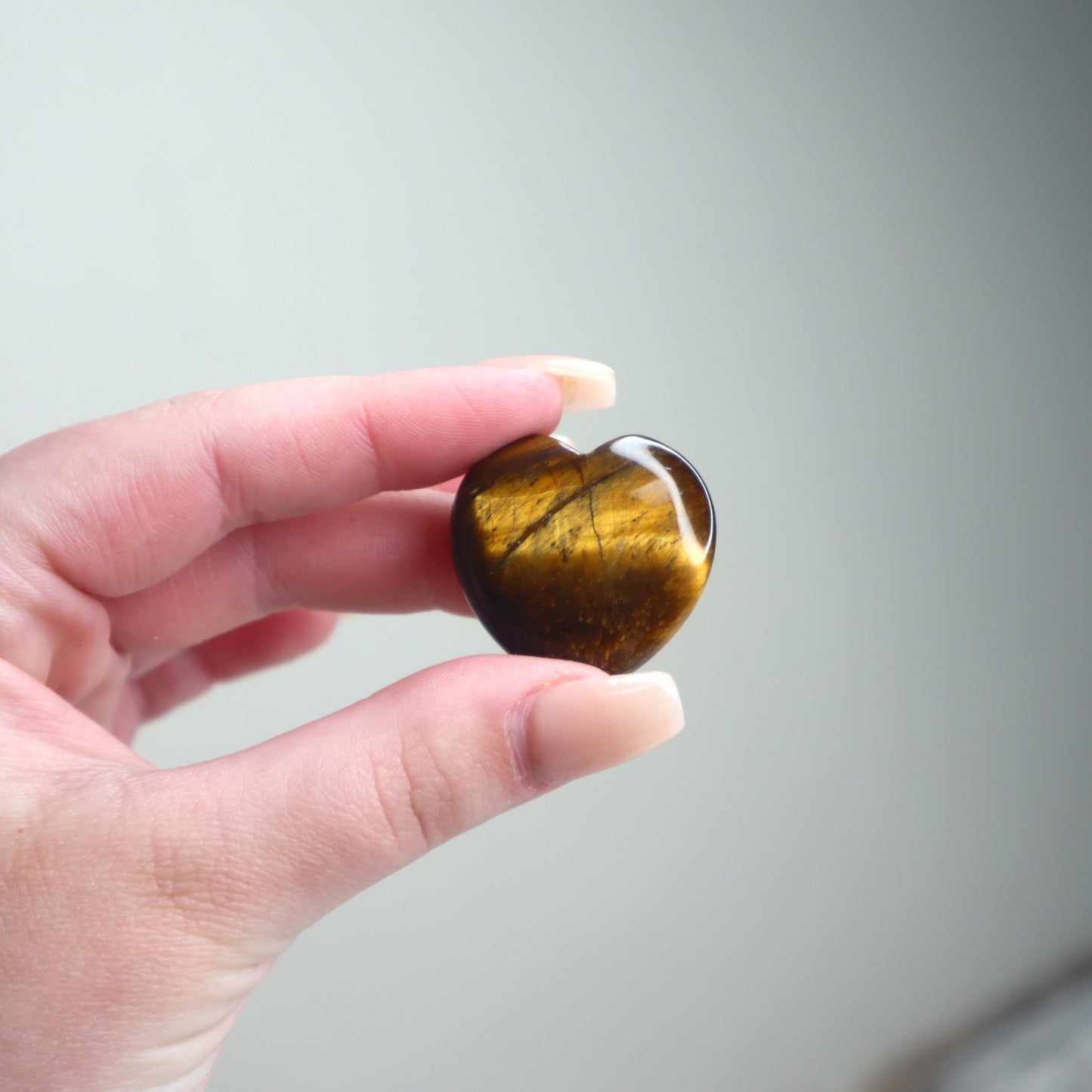 Tiger Eye Mini Heart | Confidence, Courage & Protective Energy