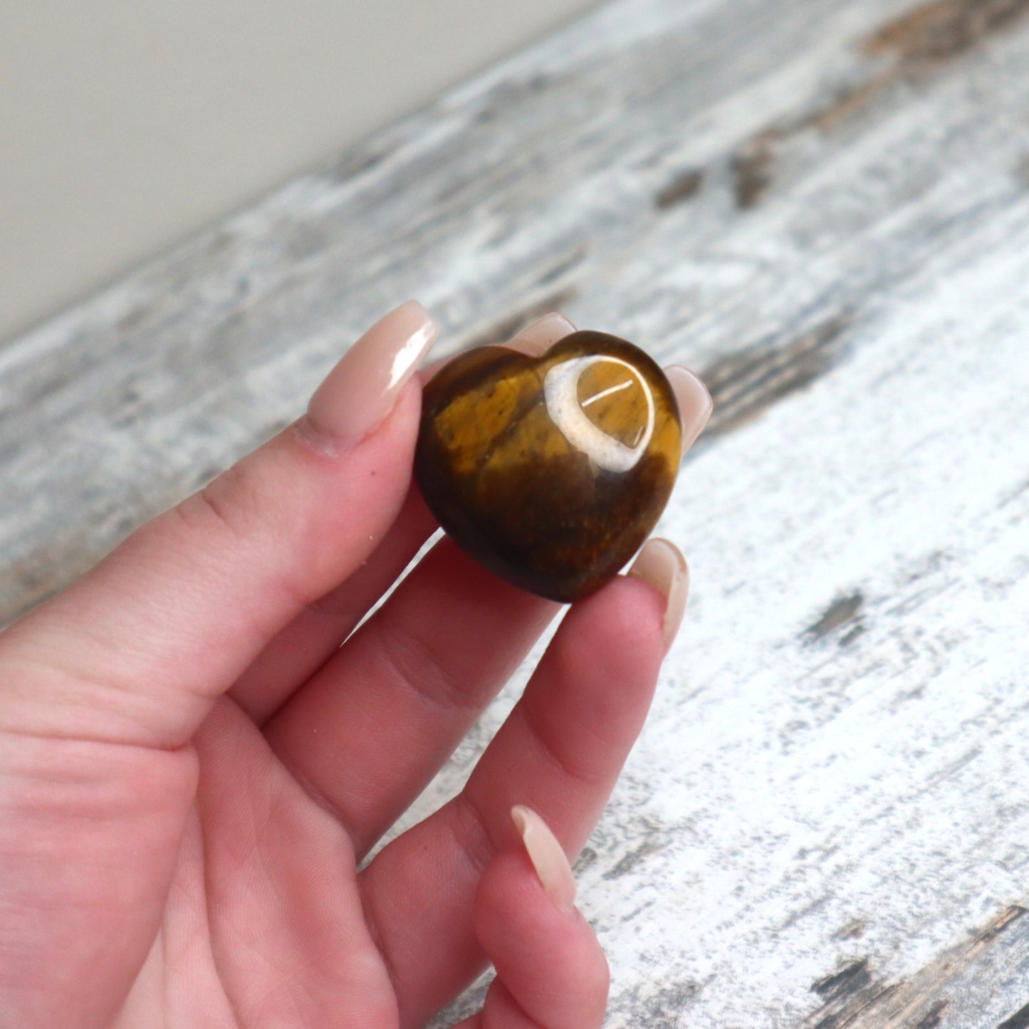 Tiger Eye Mini Heart | Confidence, Courage & Protective Energy