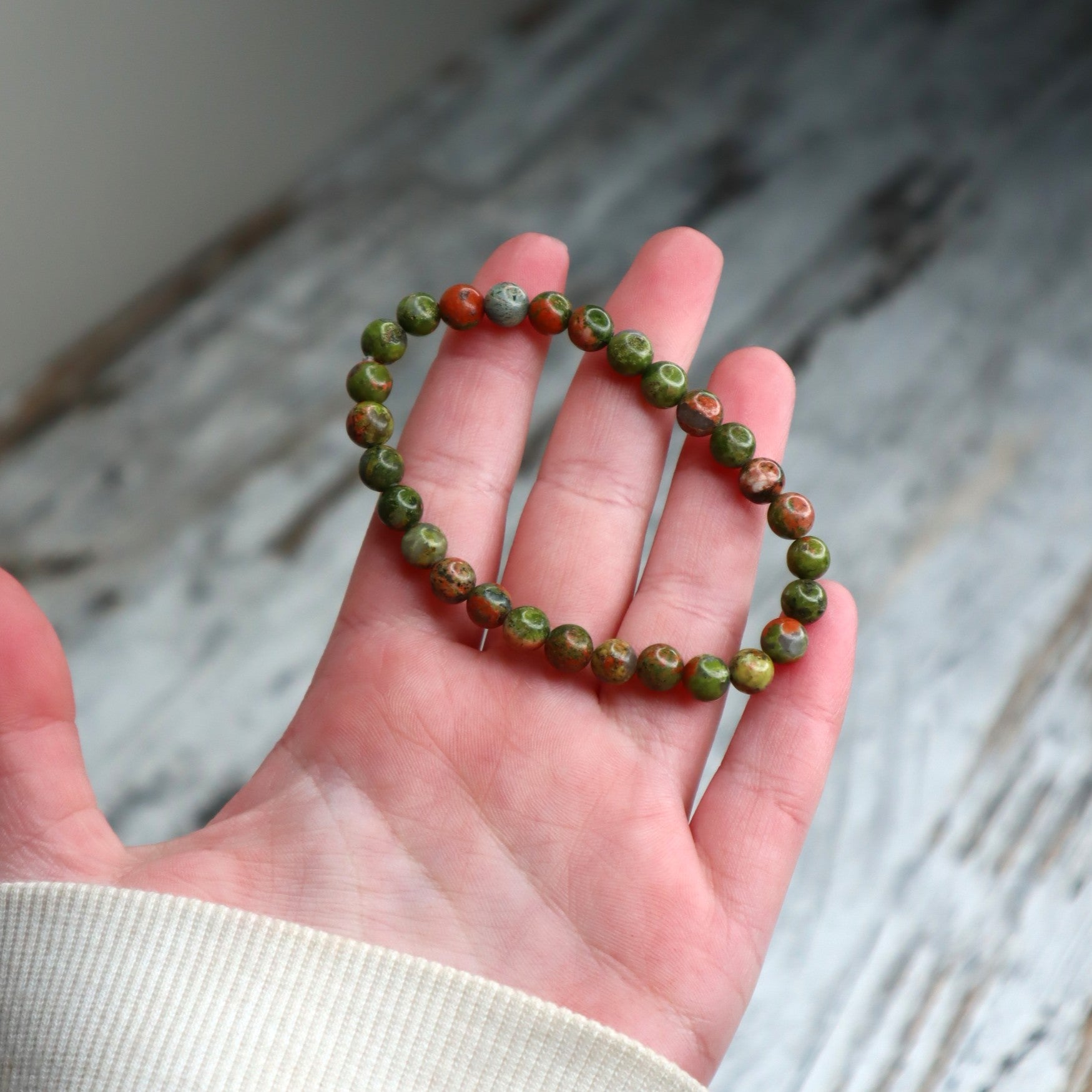 Unakite Bead Bracelet | 6mm | Emotional Healing, Balance &amp; Gentle Renewal