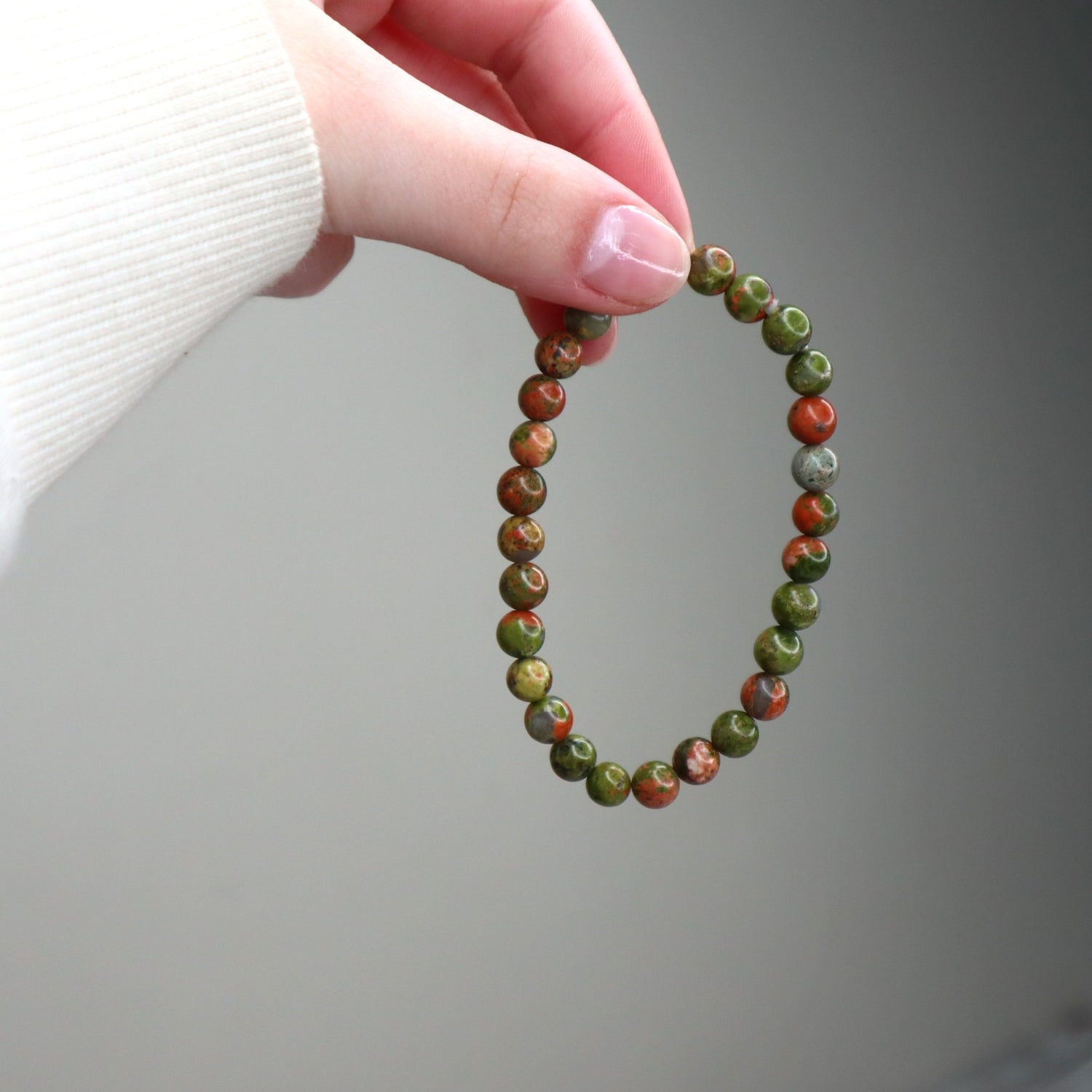Unakite Bead Bracelet | 6mm | Emotional Healing, Balance &amp; Gentle Renewal