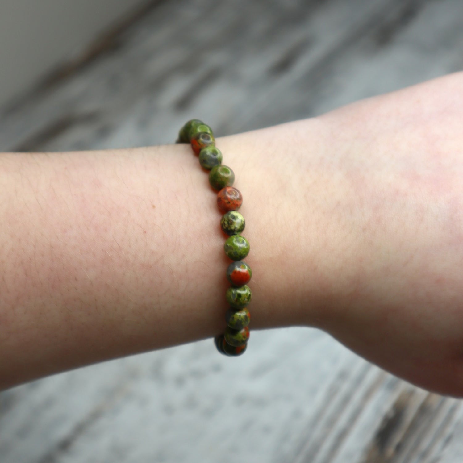Unakite Bead Bracelet | 6mm | Emotional Healing, Balance &amp; Gentle Renewal