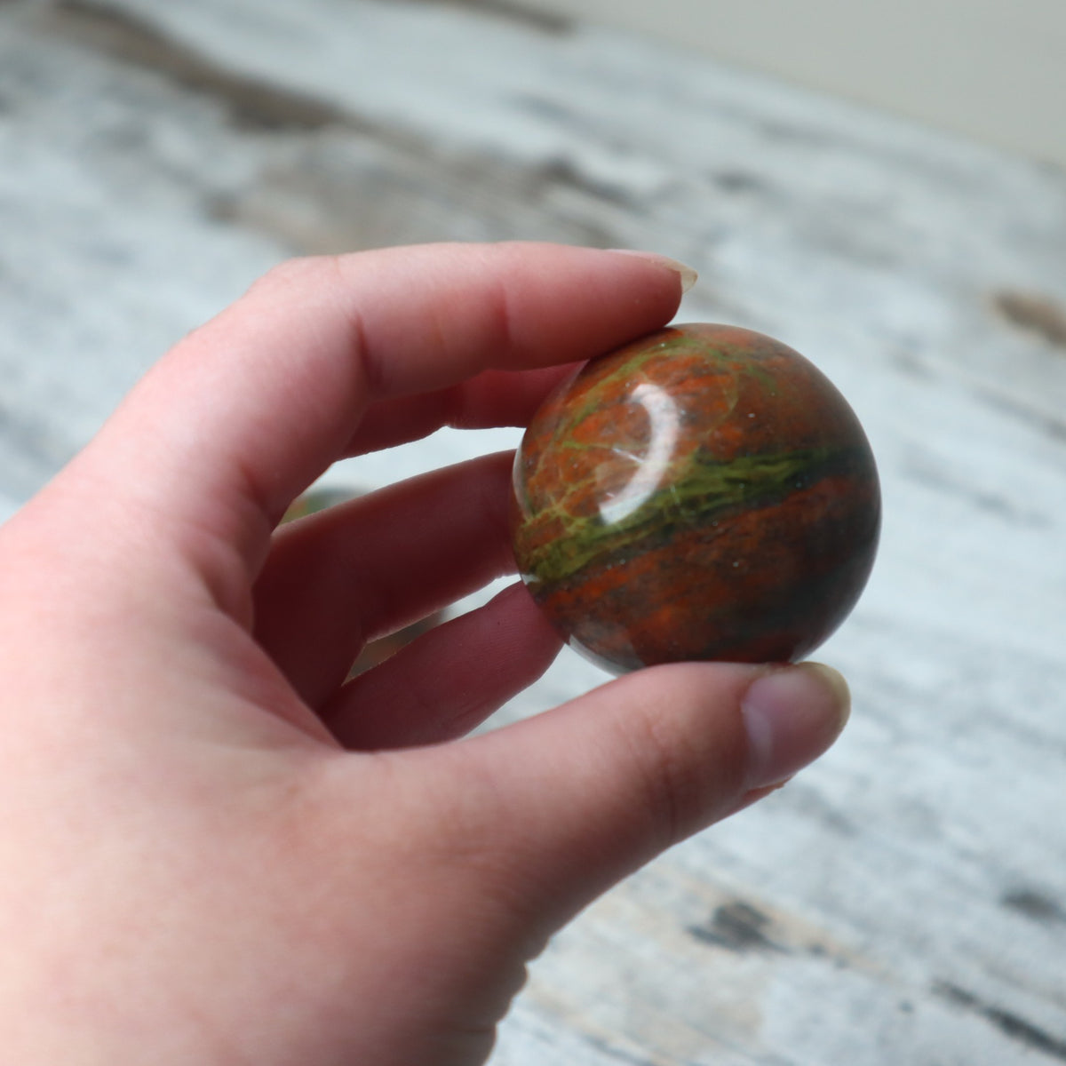 Unakite Crystal Sphere | Emotional Healing, Balance &amp; Gentle Renewal