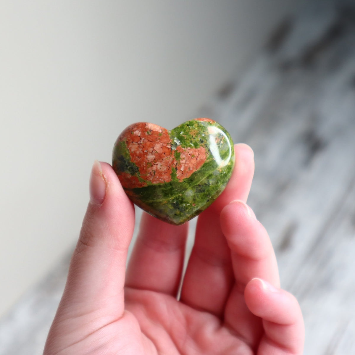 Unakite Mini Heart | Emotional Healing, Balance &amp; Growth
