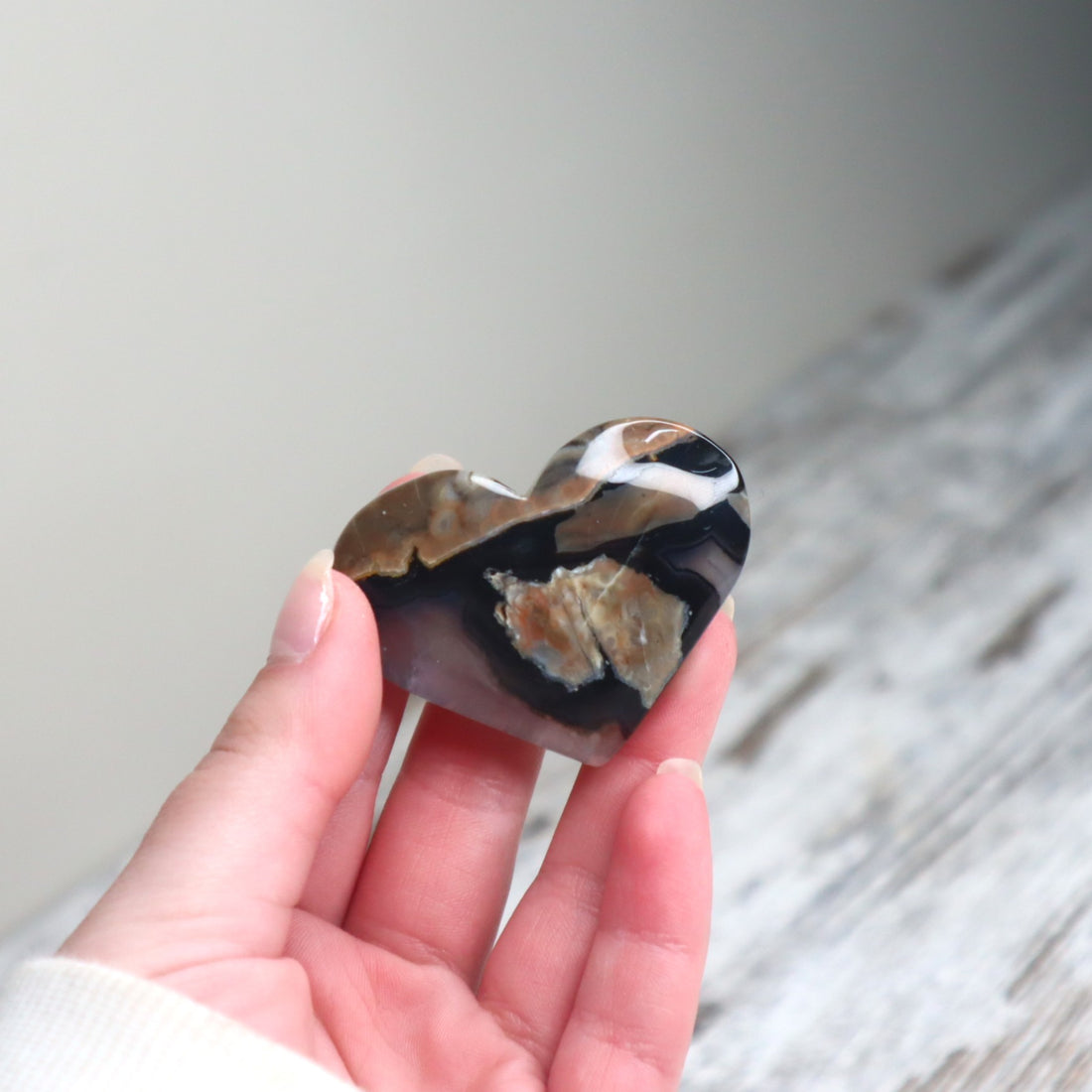 Volcano Agate Heart | Grounding, Inner Strength &amp; Transformation