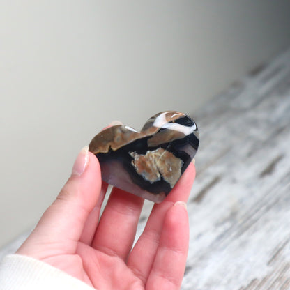 Volcano Agate Heart | Grounding, Inner Strength & Transformation