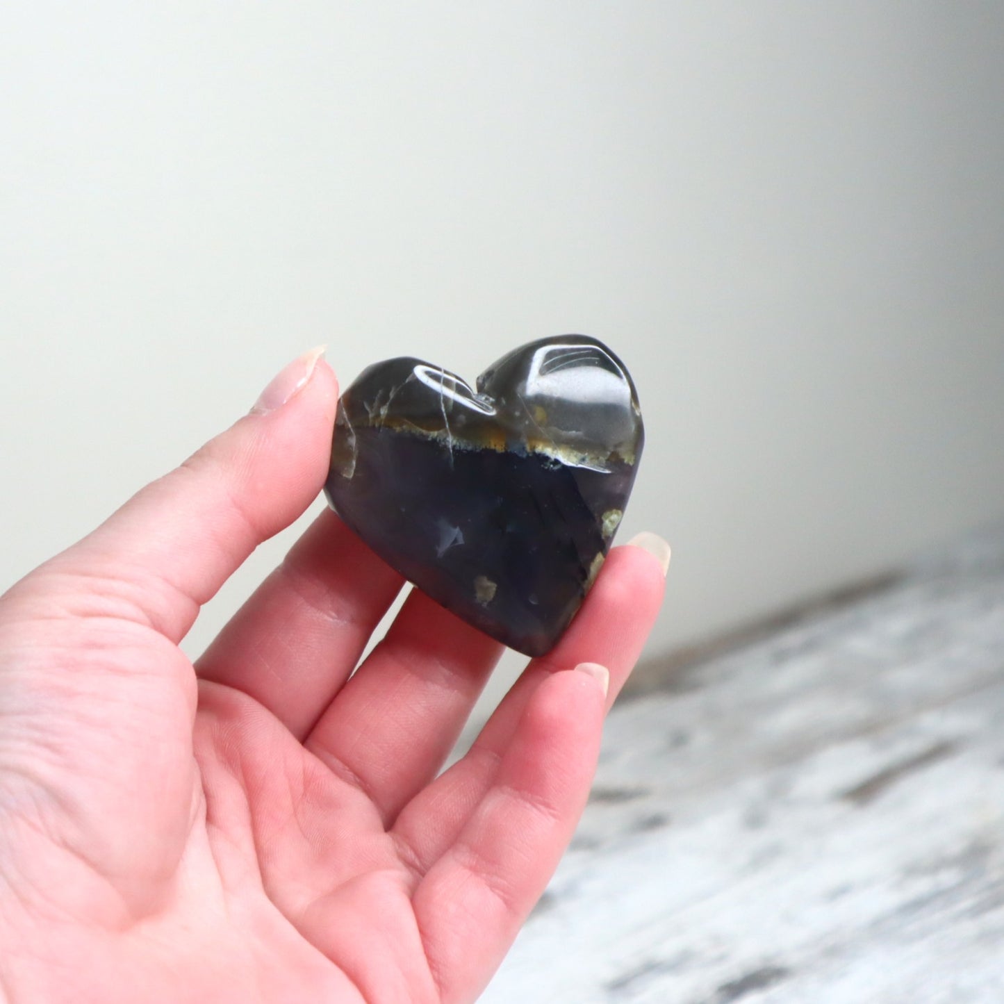 Volcano Agate Heart | Grounding, Protection & Inner Stability