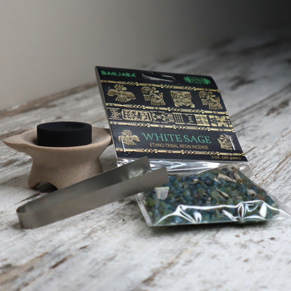 Banjara White Sage Resin Incense 30g | Cleansing, Renewal & Sacred Space