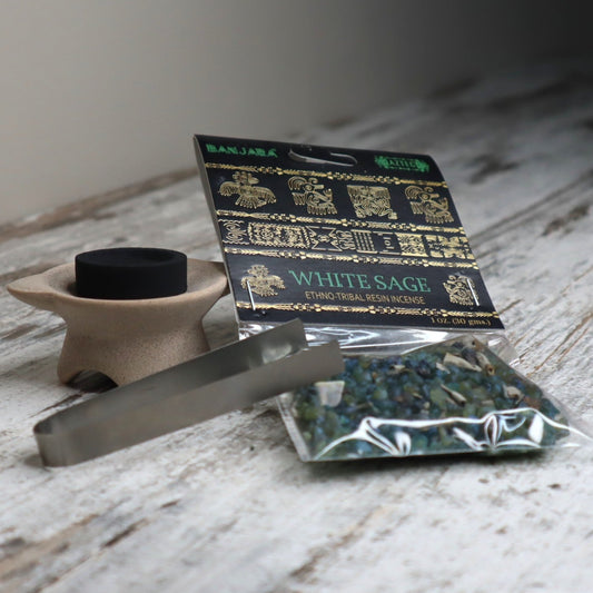 Banjara White Sage Resin Incense 30g | Cleansing, Renewal & Sacred Space
