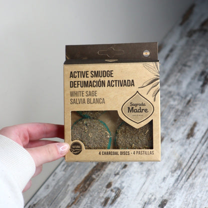 Sagrada Madre White Sage Charcoal Discs | Purification, Protection &amp; Clarity
