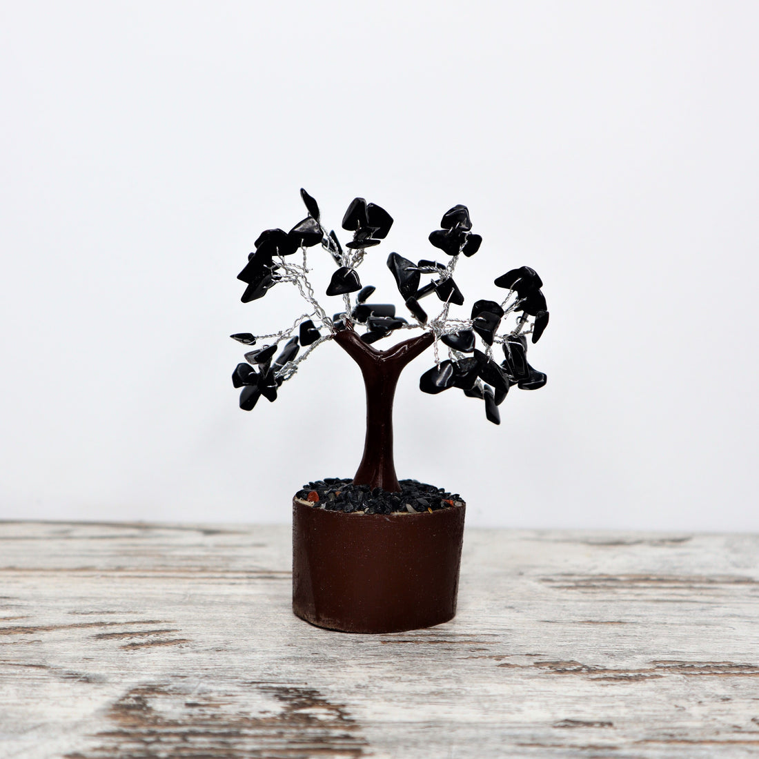 Black Onyx Mini Crystal Tree | Protection, Strength &amp; Grounded Stability