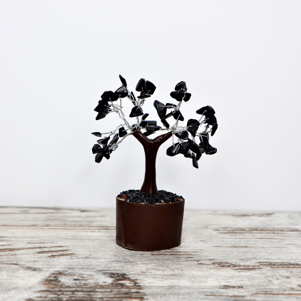 Black Onyx Mini Crystal Tree | Protection, Strength &amp; Grounded Stability