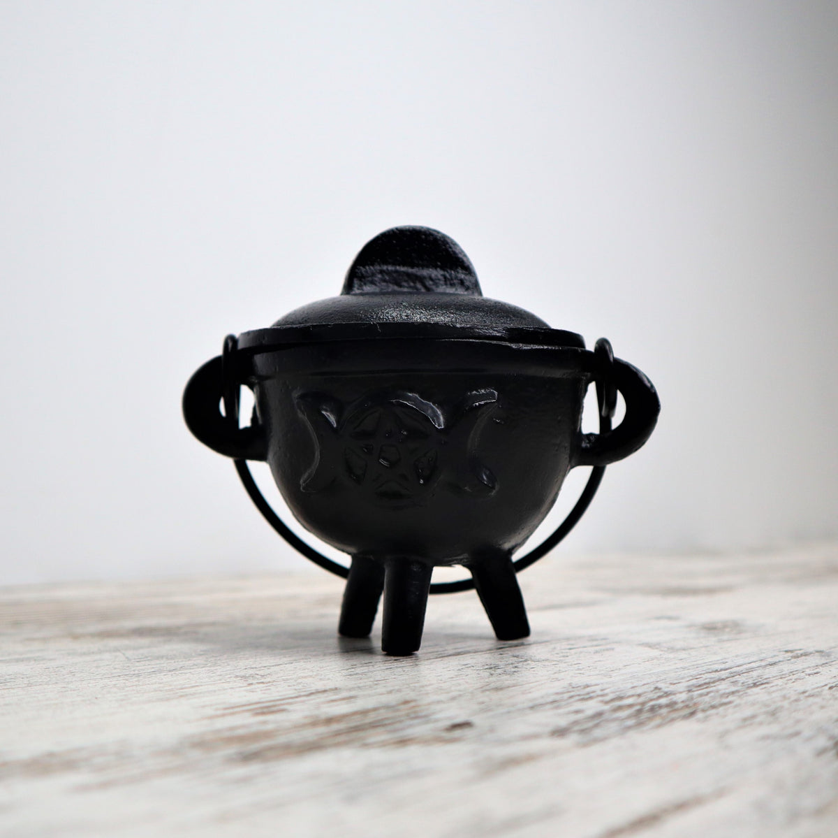 Cast Iron Triple Moon Cauldron | Protection, Cleansing &amp; Ritual Power