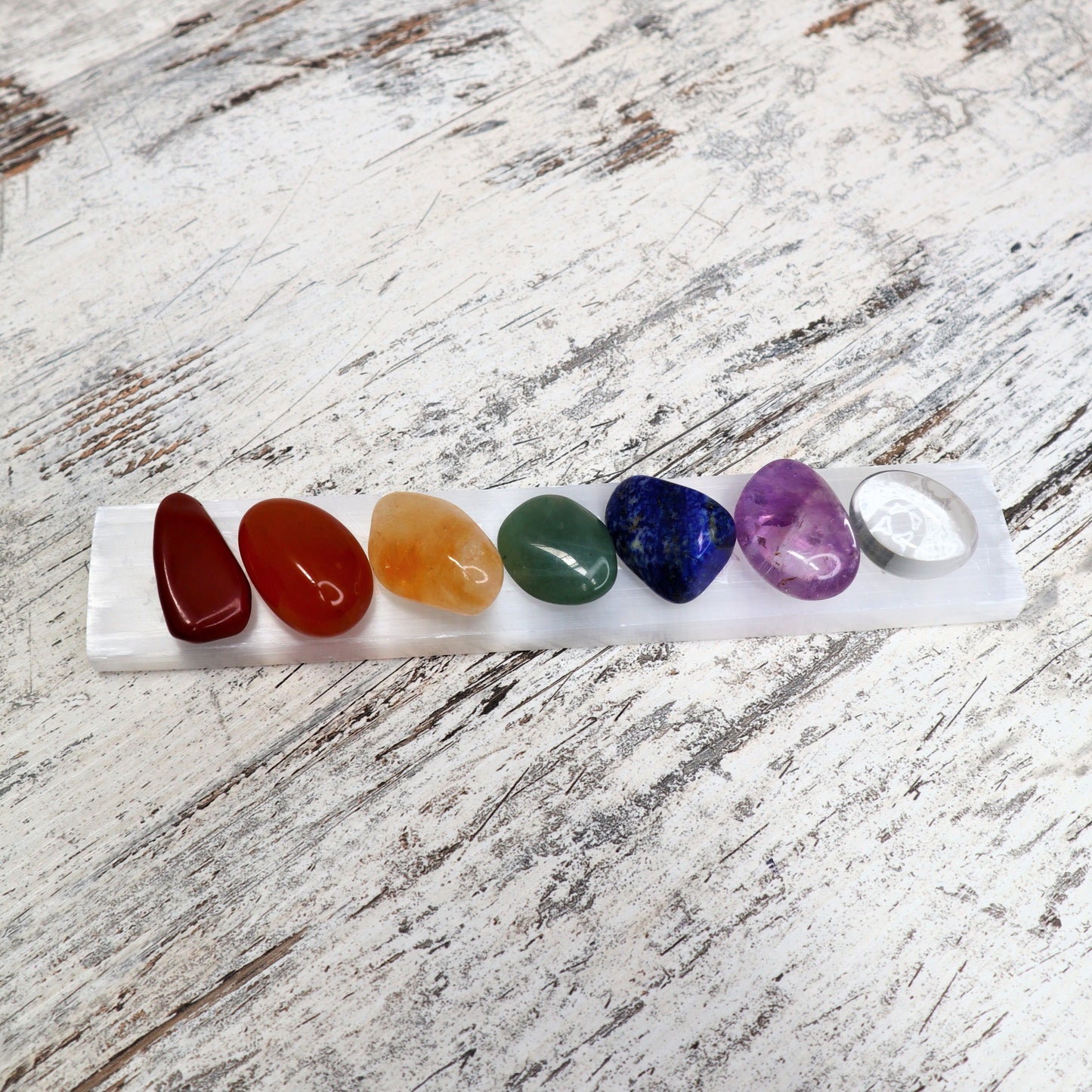 Selenite Plate + Chakra Crystal Bundle