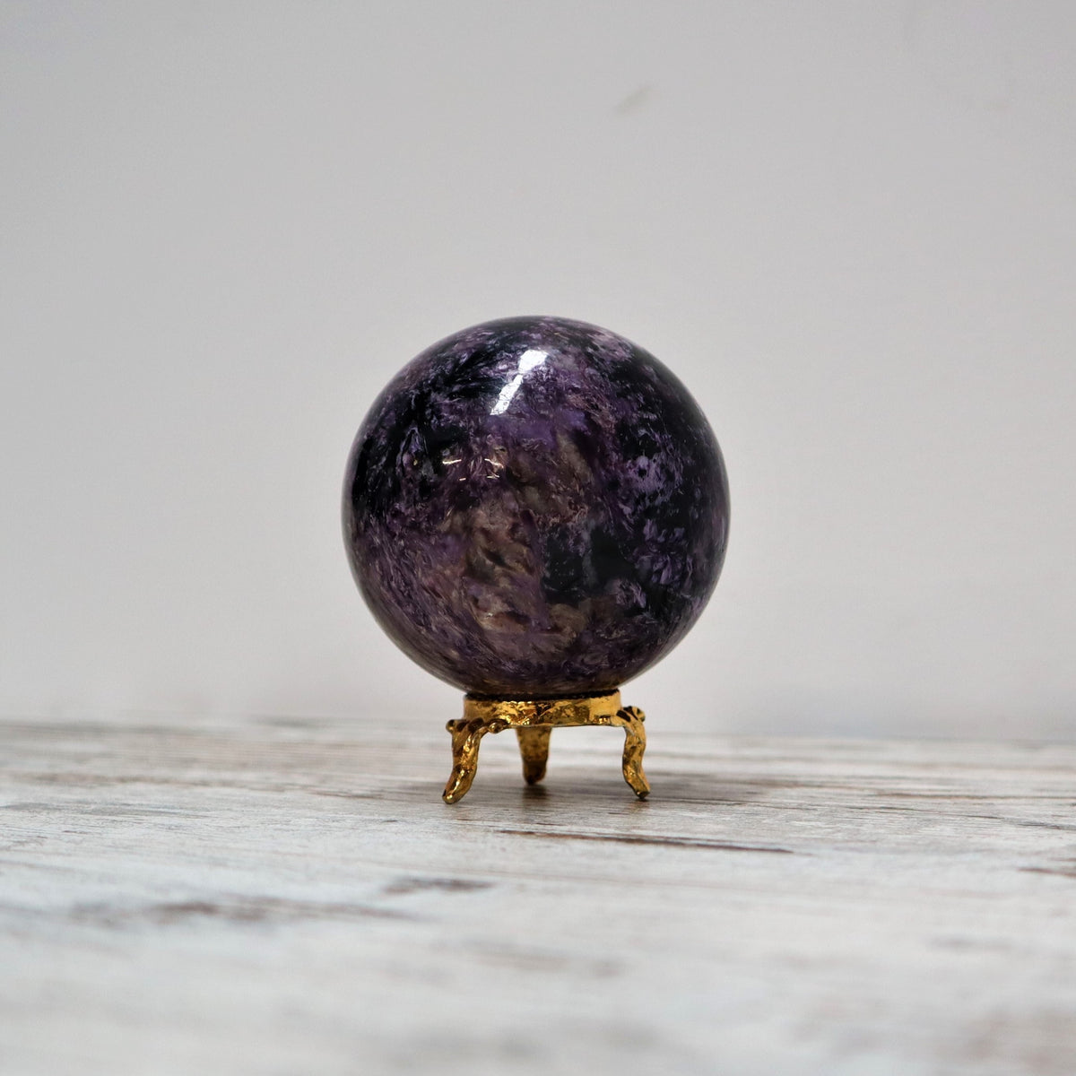 Charoite Sphere | Soul Purpose + Spiritual Strength