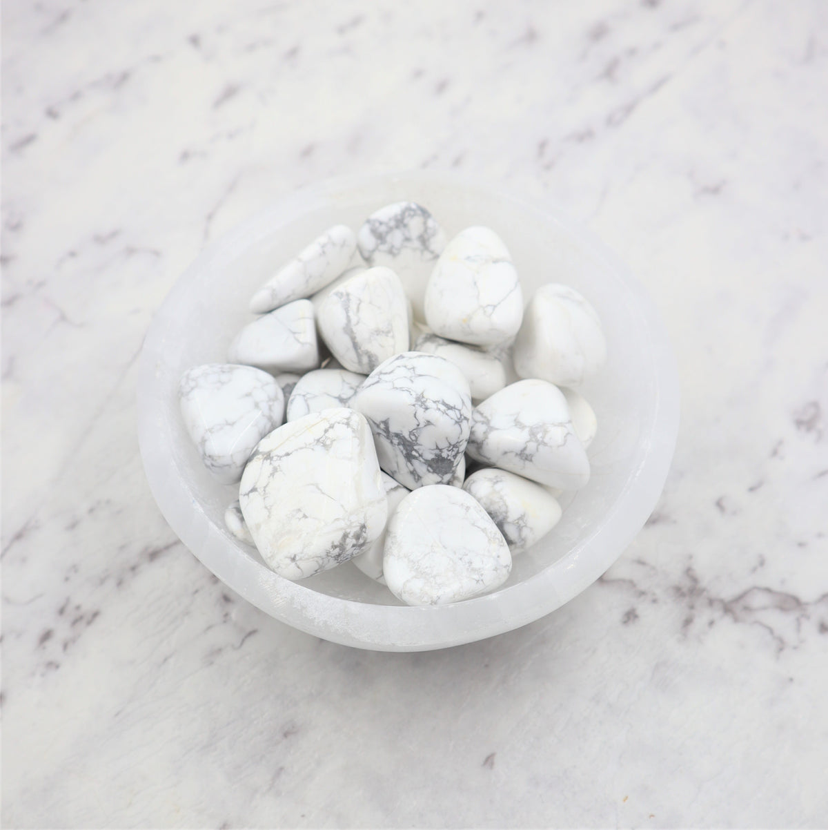 White Howlite Tumble | Calm, Peace &amp; Mindful Stillness