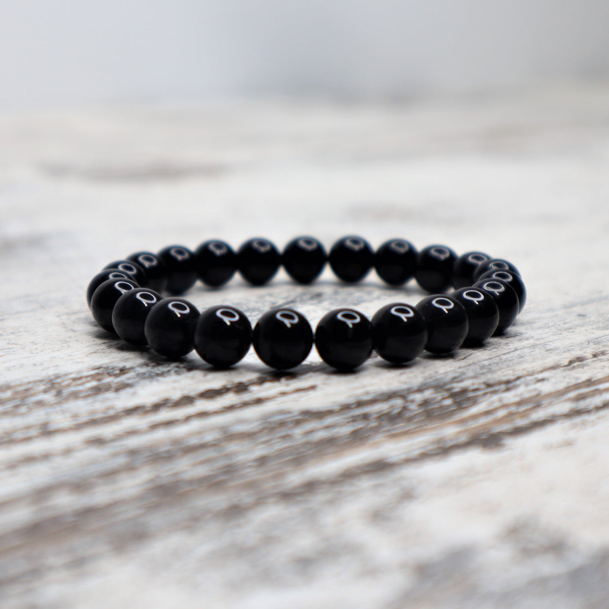 Black Tourmaline Bead Bracelet | 8mm | Protection, Grounding &amp; Energetic Shielding