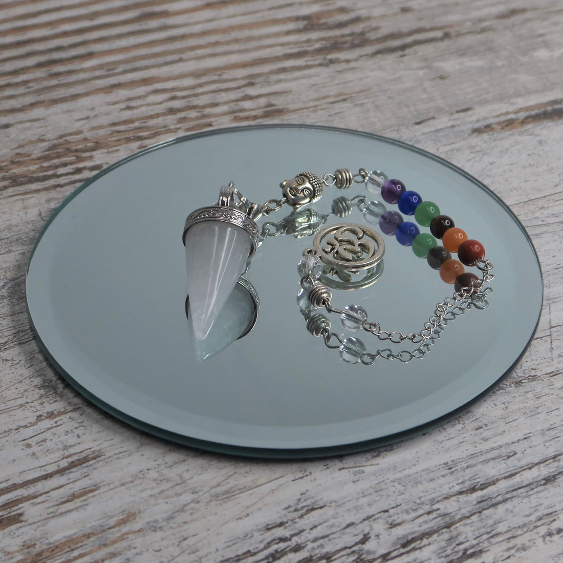 Clear Quartz Pendulum with Chakra Chain | Clarity, Alignment &amp; Amplified Energy